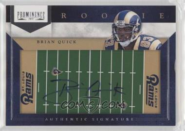 2012 Panini Prominence - [Base] - Field Plates #241 - Rookie Signature - Brian Quick /200