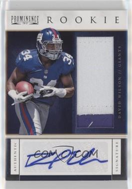 2012 Panini Prominence - [Base] - Jerseys Prime #216 - Rookie Signature - David Wilson /150