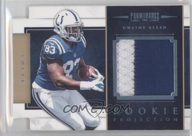 2012 Panini Prominence - Rookie Projection Materials Die-Cut - Prime #35 - Dwayne Allen /49