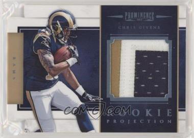 2012 Panini Prominence - Rookie Projection Materials Die-Cut - Prime #7 - Chris Givens /49