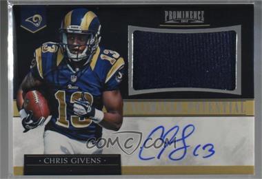 2012 Panini Prominence - Unlimited Potential Materials Signatures #32 - Chris Givens /25 [Noted]