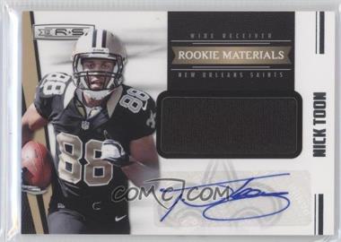 2012 Panini Rookies & Stars - [Base] #242 - Rookie Materials - Nick Toon /499