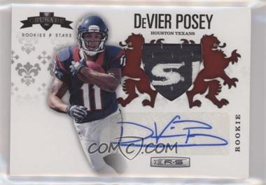 2012 Panini Rookies & Stars - Rookie Crusade - Red Materials Prime Signatures #27 - DeVier Posey /25