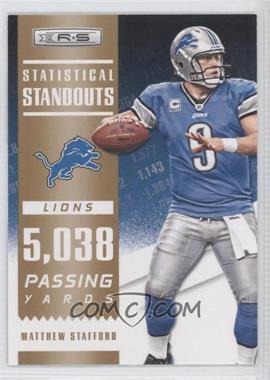 2012 Panini Rookies & Stars - Statistical Standouts - Gold #3 - Matthew Stafford /500