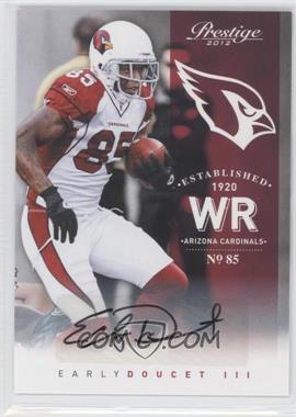 2012 Playoff Prestige - [Base] - Extra Points Black Signatures #5 - Early Doucet III /25