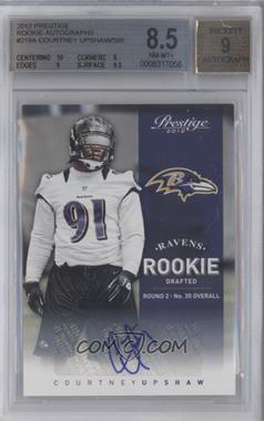 2012 Playoff Prestige - [Base] - Signatures #219.1 - Rookie - Courtney Upshaw /599 [BGS 8.5 NM‑MT+]