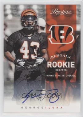 2012 Playoff Prestige - [Base] - Signatures #225 - Rookie - George Iloka /899
