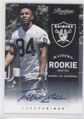 2012 Playoff Prestige - [Base] - Signatures #278 - Rookie - Juron Criner /799