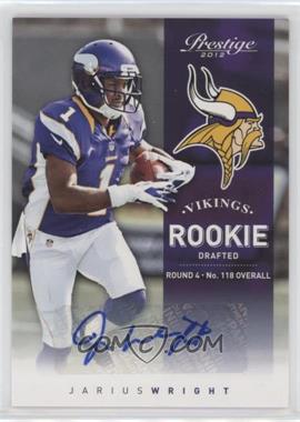 2012 Playoff Prestige - [Base] - Signatures #288 - Rookie - Jarius Wright /499