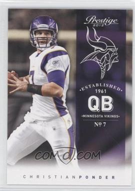 2012 Playoff Prestige - [Base] #106 - Christian Ponder