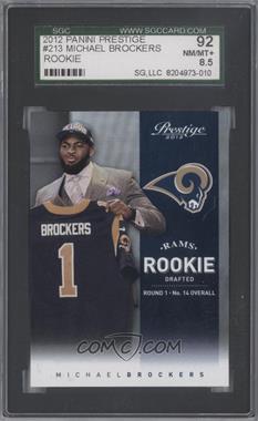 2012 Playoff Prestige - [Base] #213.2 - Rookie Variation - Michael Brockers (Draft Day) [SGC 92 NM/MT+ 8.5]