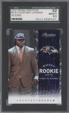 2012 Playoff Prestige - [Base] #219.2 - Rookie Variation - Courtney Upshaw (Draft Day) [SGC 92 NM/MT+ 8.5]