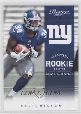 2012 Playoff Prestige - [Base] #244 - Rookie - David Wilson