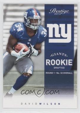 2012 Playoff Prestige - [Base] #244 - Rookie - David Wilson