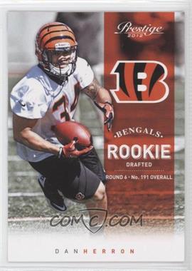 2012 Playoff Prestige - [Base] #254 - Rookie - Dan Herron