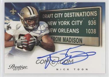 2012 Playoff Prestige - Draft City Destinations - Signatures #24 - Nick Toon