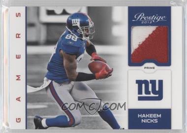 2012 Playoff Prestige - Gamers Materials - Prime #18 - Hakeem Nicks