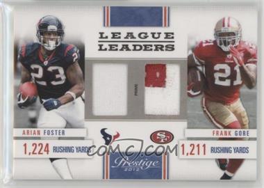 2012 Playoff Prestige - League Leaders - Combos Materials Prime #7 - Arian Foster, Frank Gore /49