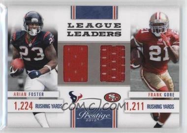 2012 Playoff Prestige - League Leaders - Combos Materials #7 - Arian Foster, Frank Gore /249