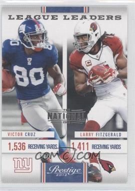 2012 Playoff Prestige - League Leaders - The National 2012 #10 - Larry Fitzgerald, Victor Cruz /5