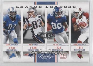 2012 Playoff Prestige - League Leaders - The National 2012 #20 - Calvin Johnson Jr., Wes Welker, Larry Fitzgerald, Victor Cruz /5