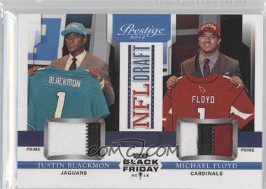 2012 Playoff Prestige - NFL Draft Materials Combos - Black Friday Prime #2 - Michael Floyd, Justin Blackmon