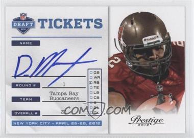 2012 Playoff Prestige - NFL Draft Tickets - Signatures #10 - Doug Martin