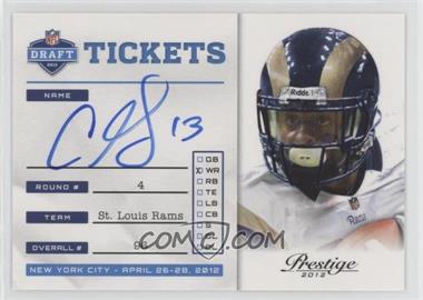 2012 Playoff Prestige - NFL Draft Tickets - Signatures #20 - Chris Givens