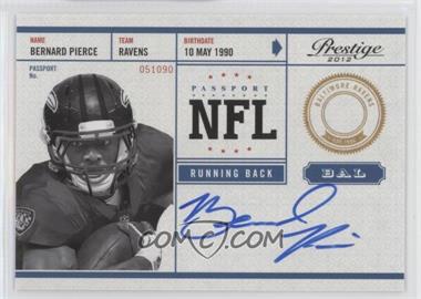 2012 Playoff Prestige - NFL Passport - Signatures #13 - Bernard Pierce