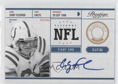 2012 Playoff Prestige - NFL Passport - Signatures #16 - Coby Fleener