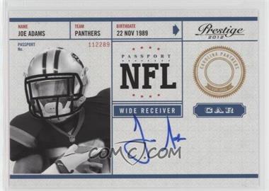 2012 Playoff Prestige - NFL Passport - Signatures #21 - Joe Adams