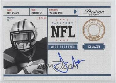 2012 Playoff Prestige - NFL Passport - Signatures #21 - Joe Adams