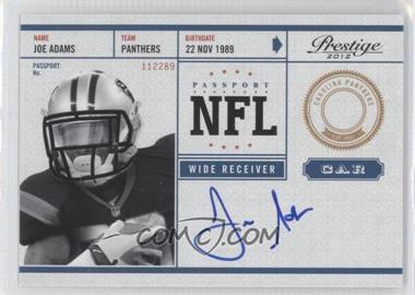 2012 Playoff Prestige - NFL Passport - Signatures #21 - Joe Adams