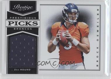 2012 Playoff Prestige - Prestigious Picks - Black Materials #15 - Brock Osweiler /149