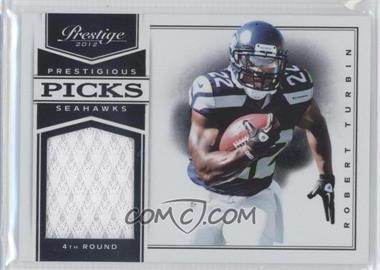 2012 Playoff Prestige - Prestigious Picks - Black Materials #28 - Robert Turbin /149