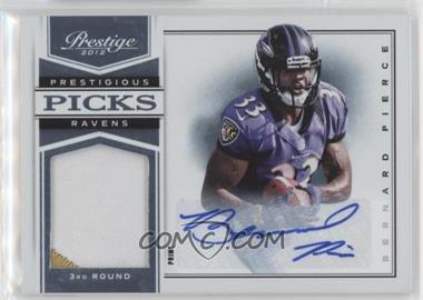 2012 Playoff Prestige - Prestigious Picks - Platinum Patches Signatures Prime #13 - Bernard Pierce /99