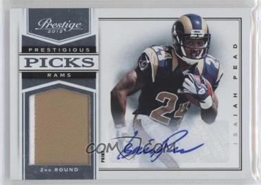 2012 Playoff Prestige - Prestigious Picks - Platinum Patches Signatures Prime #19 - Isaiah Pead /99