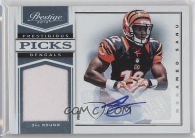 2012 Playoff Prestige - Prestigious Picks - Platinum Patches Signatures Prime #25 - Mohamed Sanu /99 [Noted]