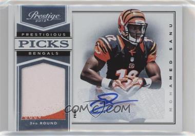 2012 Playoff Prestige - Prestigious Picks - Platinum Patches Signatures Prime #25 - Mohamed Sanu /99