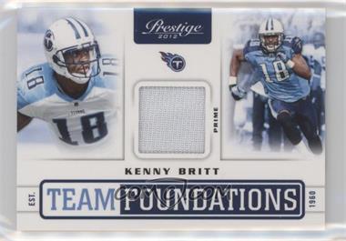 2012 Playoff Prestige - Team Foundations Materials - Prime #17 - Kenny Britt /49