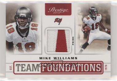 2012 Playoff Prestige - Team Foundations Materials - Prime #25 - Mike Williams /49