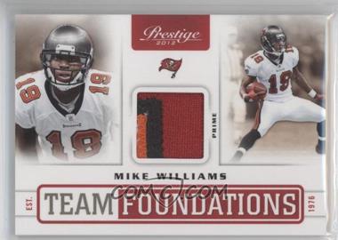 2012 Playoff Prestige - Team Foundations Materials - Prime #25 - Mike Williams /49