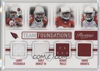 Andre Roberts, Larry Fitzgerald, Beanie Wells, Early Doucet III #/249