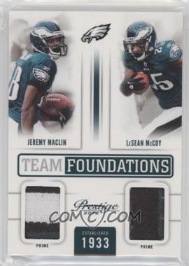 2012 Playoff Prestige - Team Foundations Materials Combos - Prime #1 - Jeremy Maclin, LeSean McCoy /49