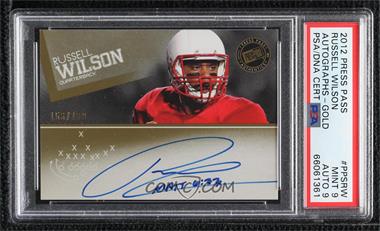 2012 Press Pass - Signings - Gold #PPS-RW - Russell Wilson /199 [PSA 9 MINT]
