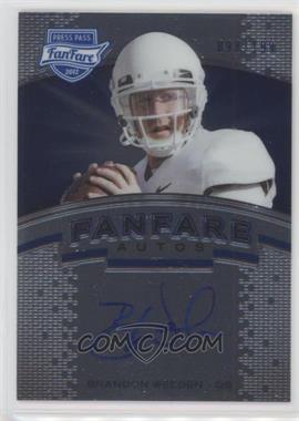 2012 Press Pass Fanfare - [Base] - Blue #FF-BW - Brandon Weeden /199