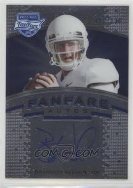 2012 Press Pass Fanfare - [Base] - Blue #FF-BW - Brandon Weeden /199