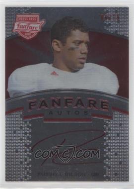 2012 Press Pass Fanfare - [Base] - Red #FF-RW - Russell Wilson /10