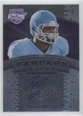 2012 Press Pass Fanfare - [Base] - Violet #FF-ZB - Zach Brown /25