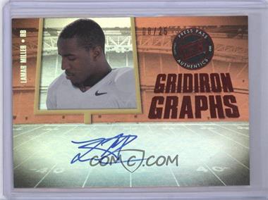 2012 Press Pass Fanfare - Gridiron Graphs - Red #GG-LM - Lamar Miller /25